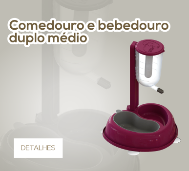 COMEDOURO E BEBEDOURO DUPLO MÉDIO